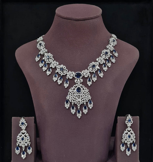 Cz Necklace 11651 - KRISHNA'S SWETA JEWELLERY
