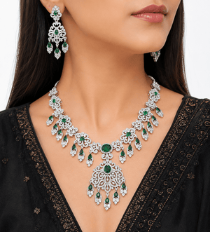 Cz Necklace 11651 - KRISHNA'S SWETA JEWELLERY