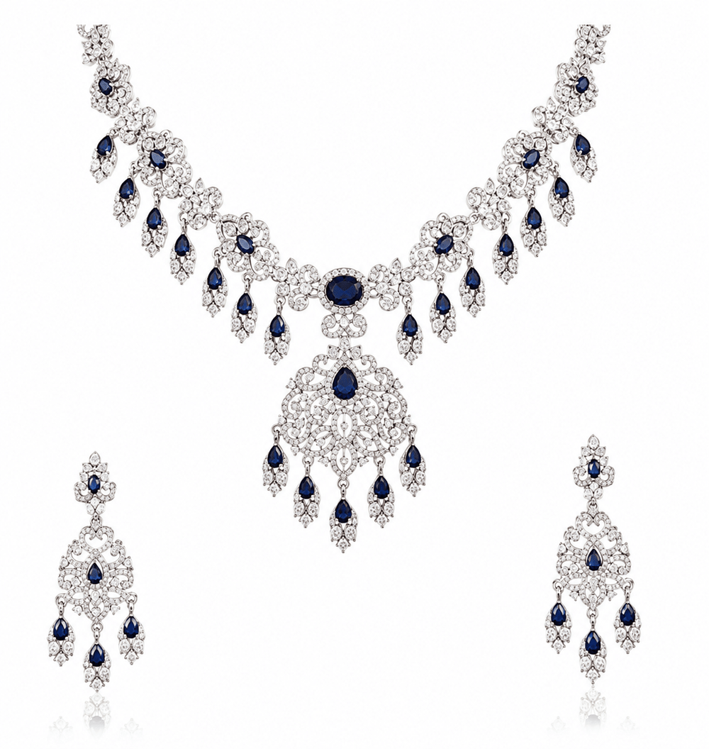 Cz Necklace 11651 - KRISHNA'S SWETA JEWELLERY