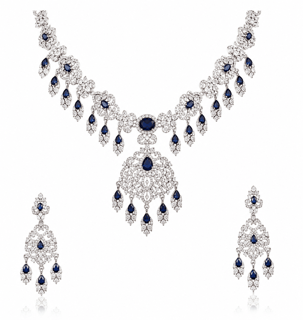Cz Necklace 11651 - KRISHNA'S SWETA JEWELLERY