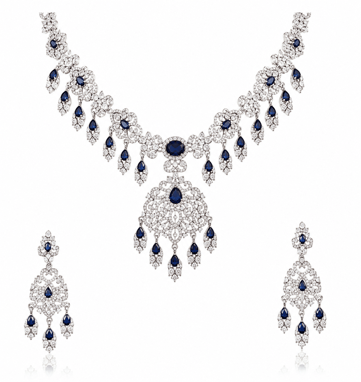 Cz Necklace 11651 - KRISHNA'S SWETA JEWELLERY