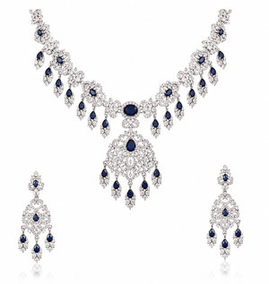 Cz Necklace 11651 - KRISHNA'S SWETA JEWELLERY