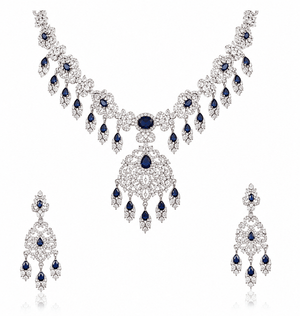 Cz Necklace 11651 - KRISHNA'S SWETA JEWELLERY