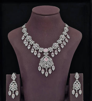 Cz Necklace 11651 - KRISHNA'S SWETA JEWELLERY