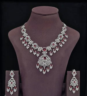 Cz Necklace 11651 - KRISHNA'S SWETA JEWELLERY