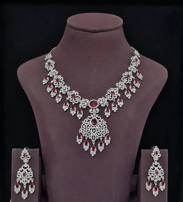 Cz Necklace 11651 - KRISHNA'S SWETA JEWELLERY