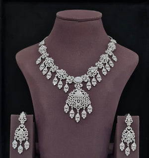 Cz Necklace 11651 - KRISHNA'S SWETA JEWELLERY