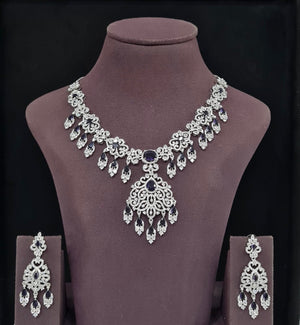 Cz Necklace 11651 - KRISHNA'S SWETA JEWELLERY