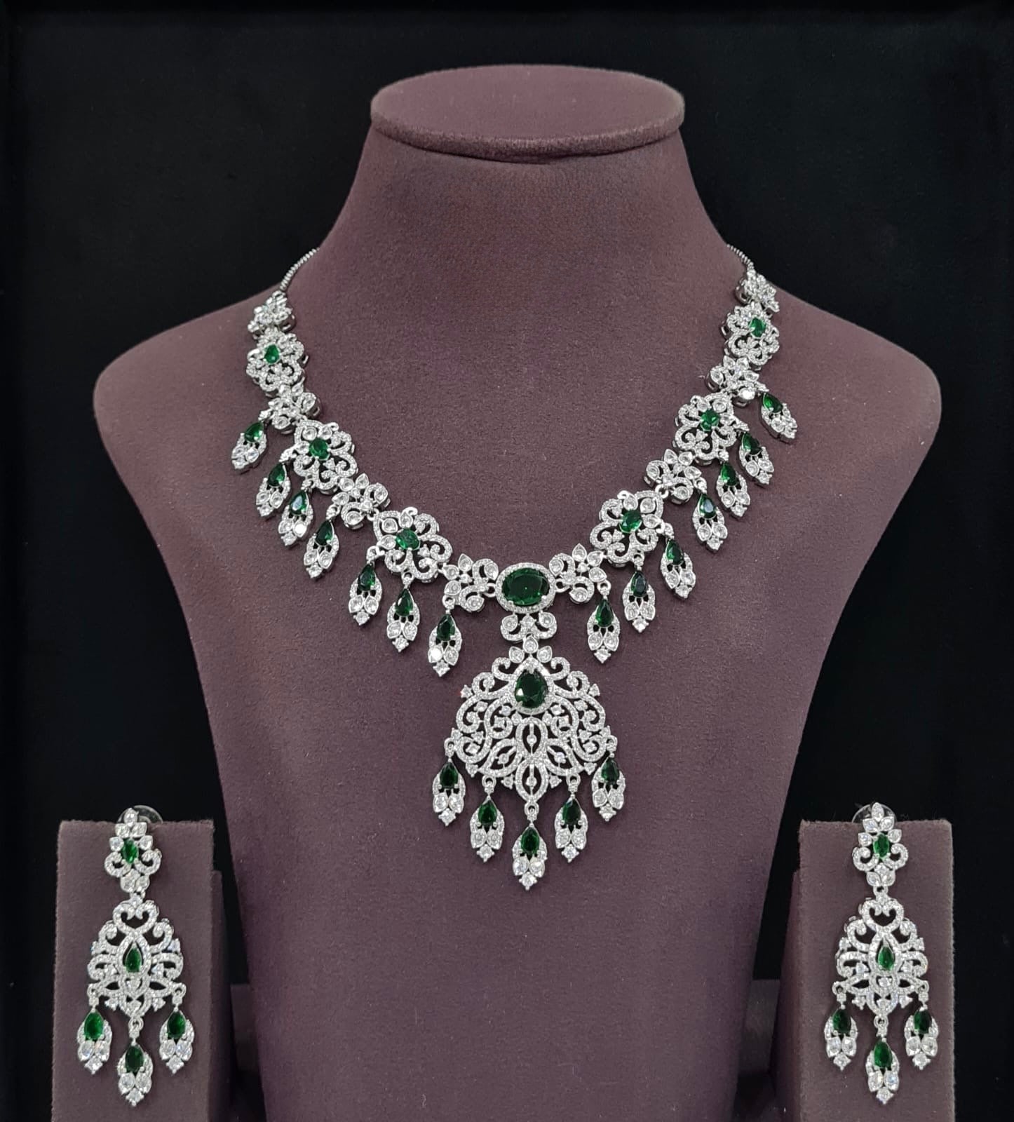 Cz Necklace 11651 - KRISHNA'S SWETA JEWELLERY