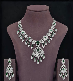 Cz Necklace 11651 - KRISHNA'S SWETA JEWELLERY