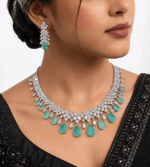 Cz Necklace 11652 - KRISHNA'S SWETA JEWELLERY