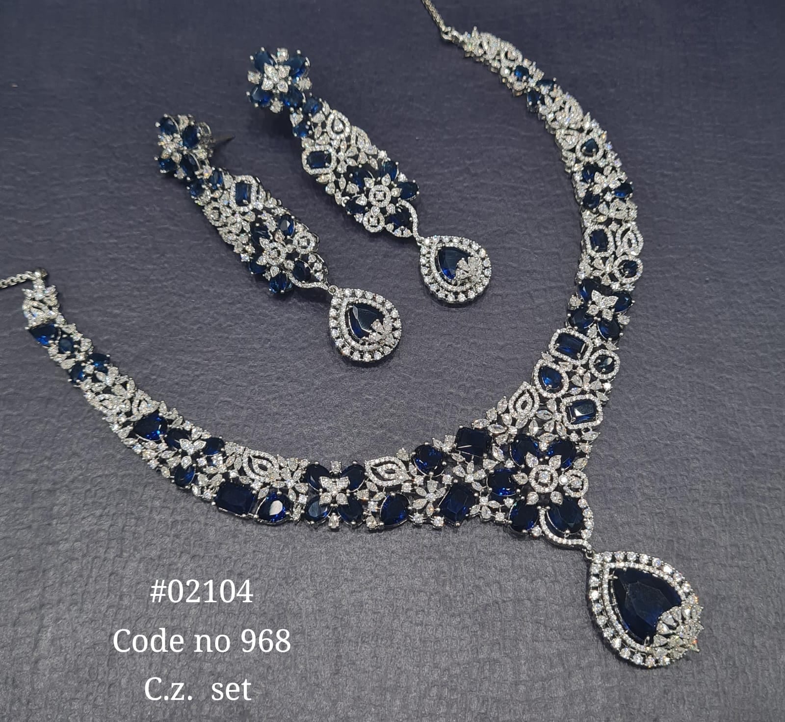 Cz Necklace set 02104 - KRISHNA'S SWETA JEWELLERY