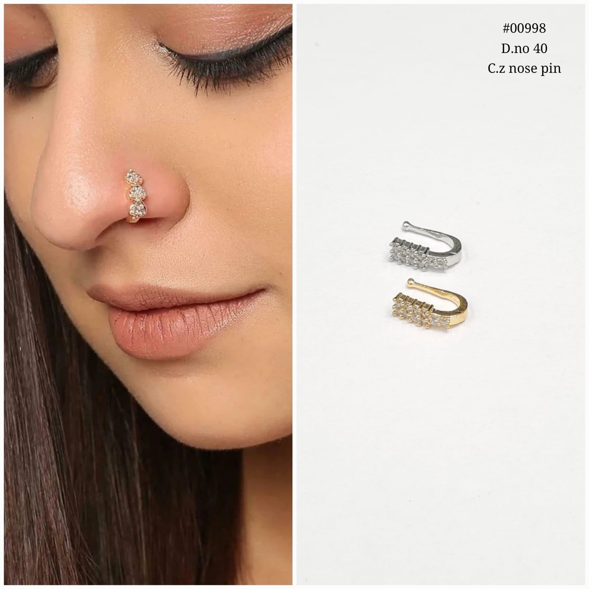 Cz nosepin 00998 - KRISHNA'S SWETA JEWELLERY