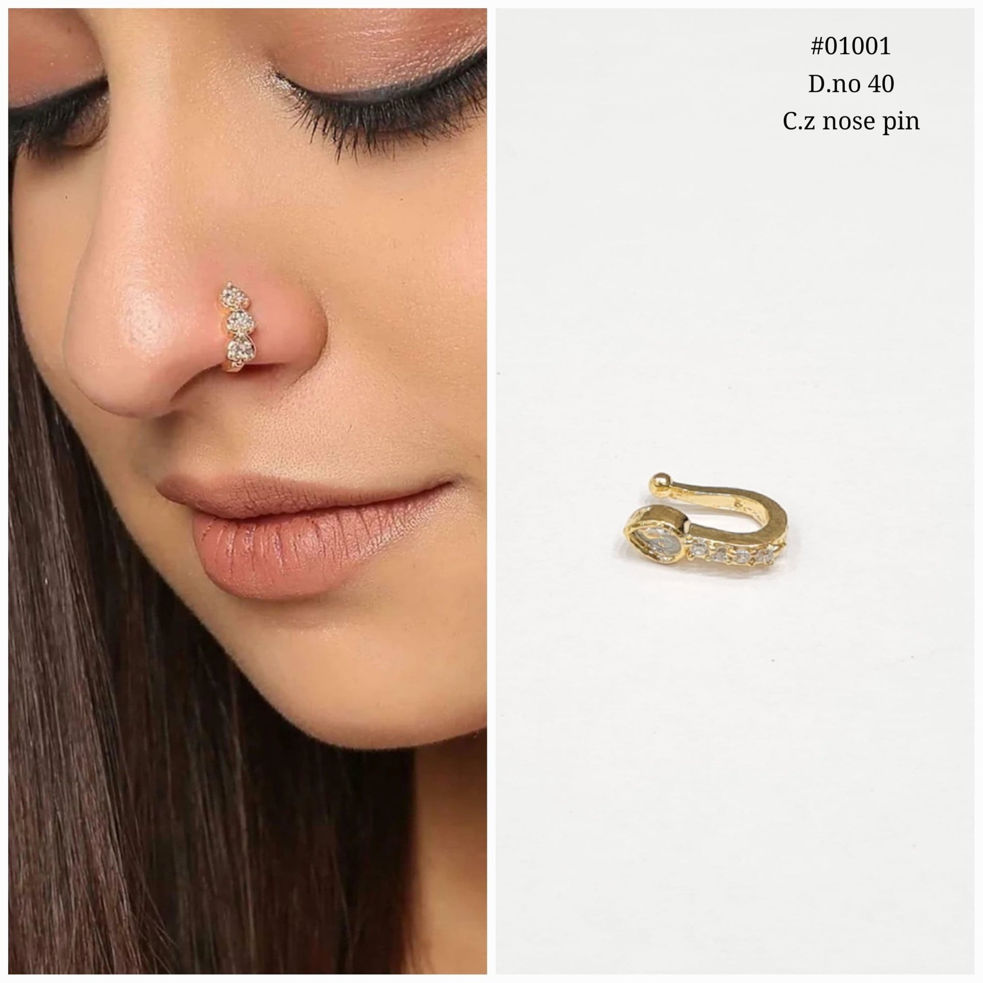 Cz nosepin 01001 - KRISHNA'S SWETA JEWELLERY