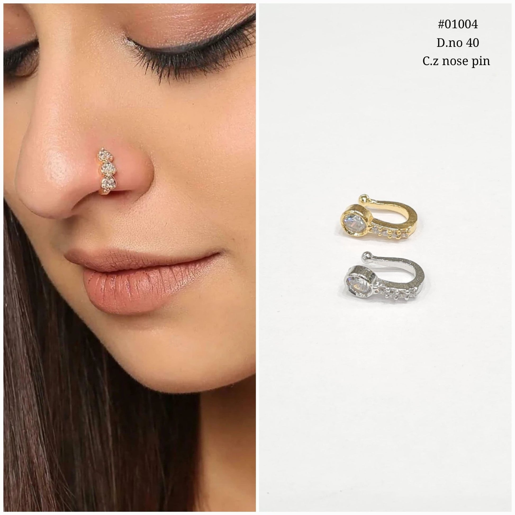 Cz nosepin 01004 - KRISHNA'S SWETA JEWELLERY