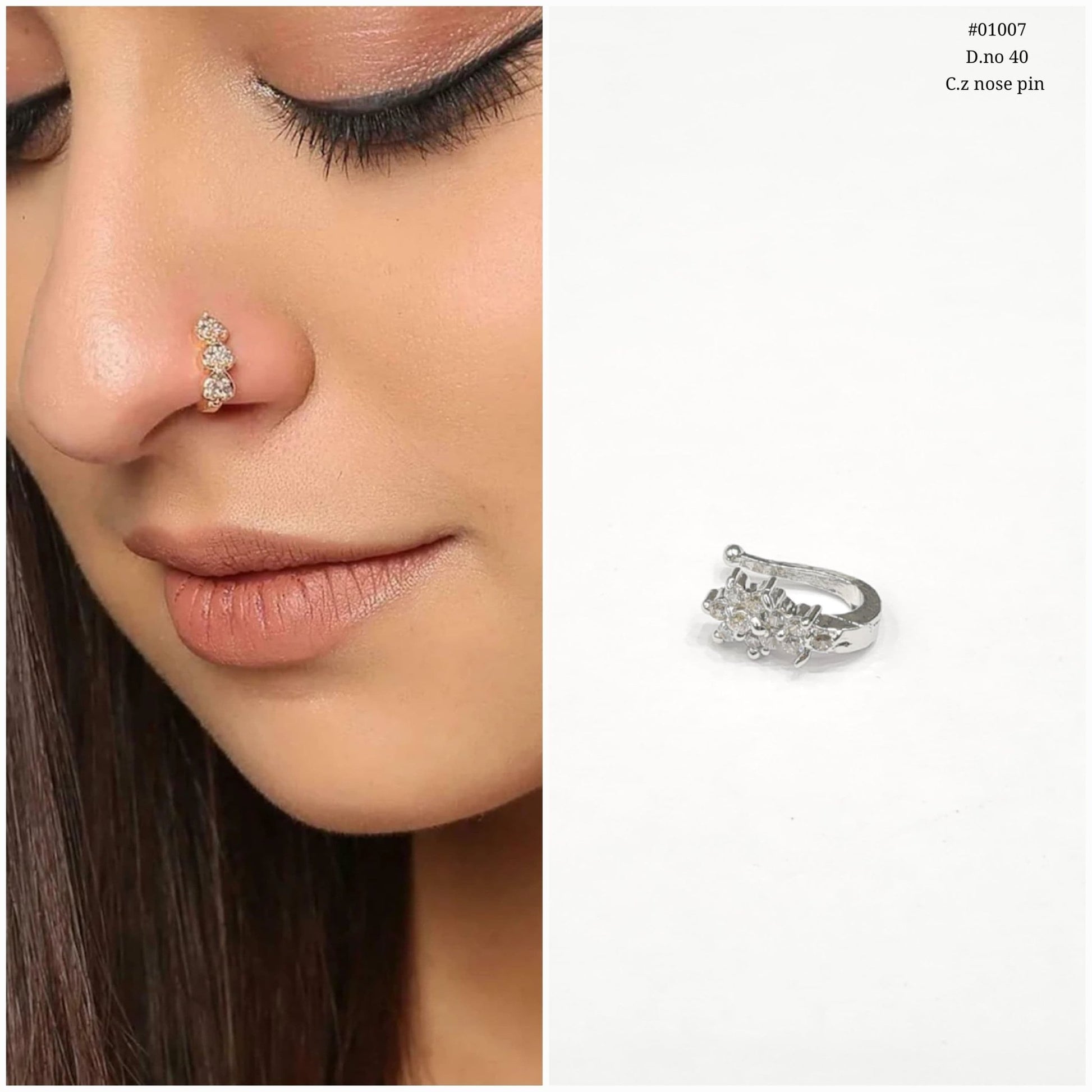 Cz nosepin 01007 - KRISHNA'S SWETA JEWELLERY
