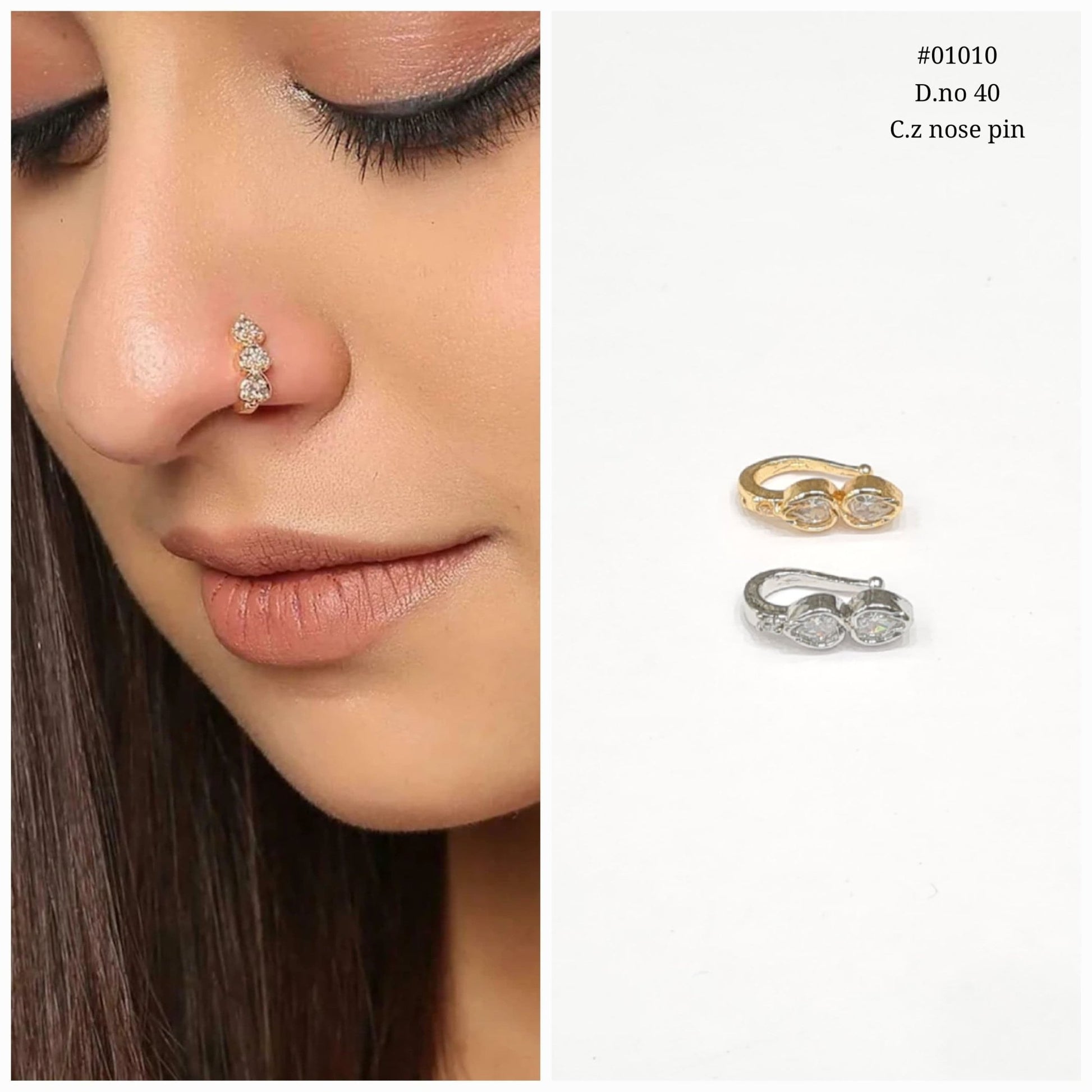 Cz nosepin 01010 - KRISHNA'S SWETA JEWELLERY