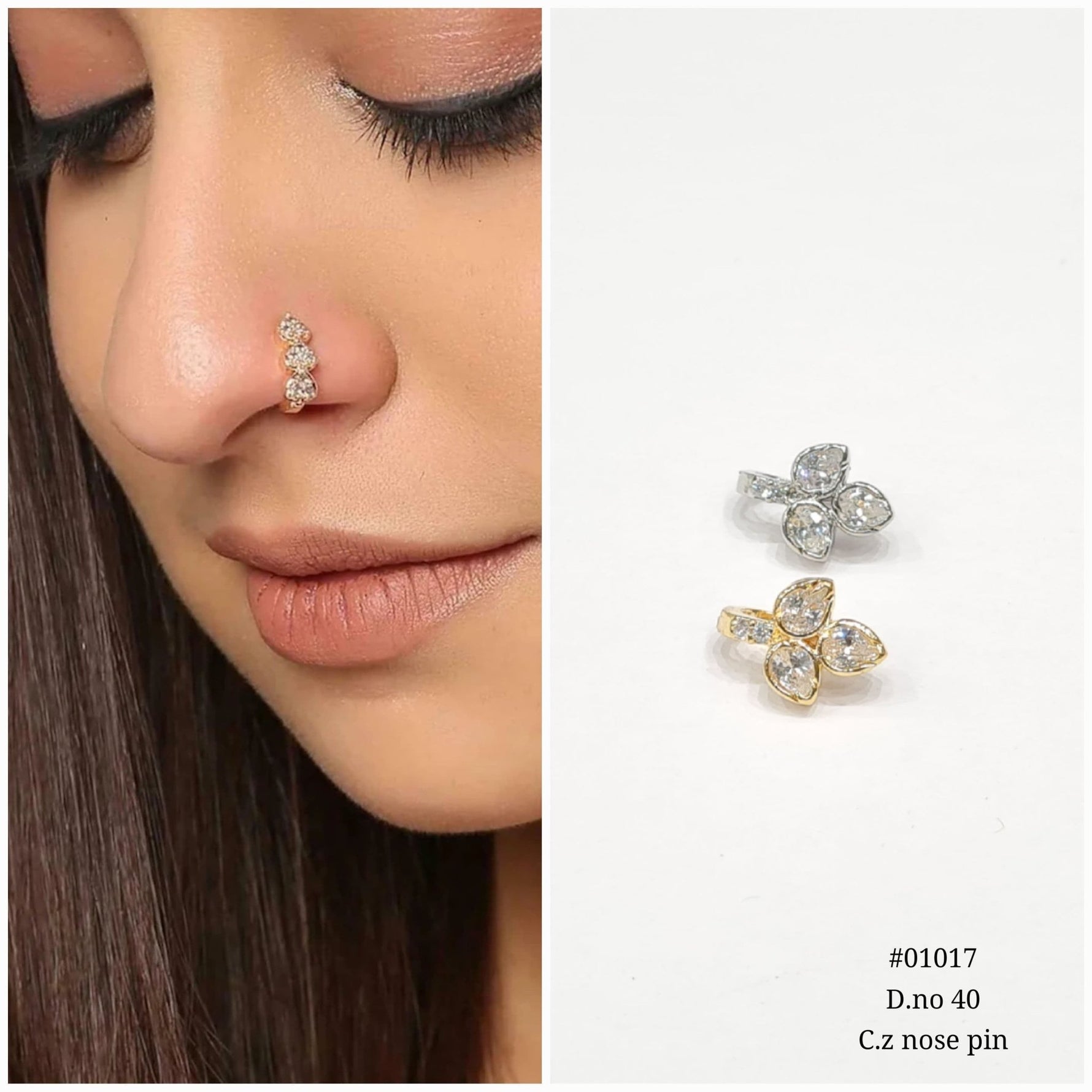 Cz nosepin 01016 - KRISHNA'S SWETA JEWELLERY