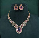Cz Peacock Necklace 10377 - KRISHNA'S SWETA JEWELLERY