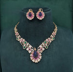 Cz Peacock Necklace 10377 - KRISHNA'S SWETA JEWELLERY