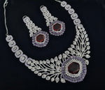 Cz Statement Necklace 06017 - KRISHNA'S SWETA JEWELLERY