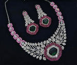 Cz Statement Necklace 06017 - KRISHNA'S SWETA JEWELLERY
