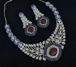 Cz Statement Necklace 06017 - KRISHNA'S SWETA JEWELLERY