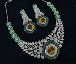 Cz Statement Necklace 06017 - KRISHNA'S SWETA JEWELLERY