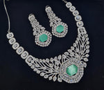 Cz Statement Necklace 06017 - KRISHNA'S SWETA JEWELLERY