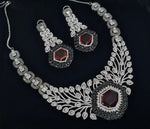 Cz Statement Necklace 06017 - KRISHNA'S SWETA JEWELLERY