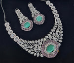 Cz Statement Necklace 06017 - KRISHNA'S SWETA JEWELLERY