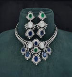 Cz Statement Necklace 09866 - KRISHNA'S SWETA JEWELLERY