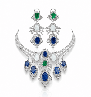 Cz Statement Necklace 09866 - KRISHNA'S SWETA JEWELLERY