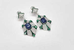 Cz Enamel Earrings 08544
