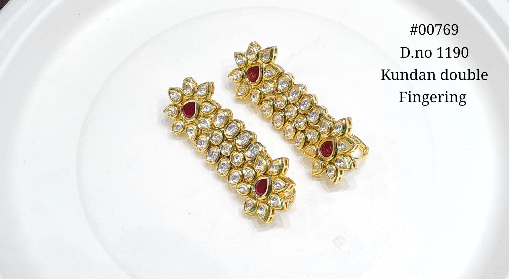 Double finger ring 00769 - KRISHNA'S SWETA JEWELLERY