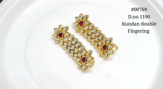 Double finger ring 00769 - KRISHNA'S SWETA JEWELLERY