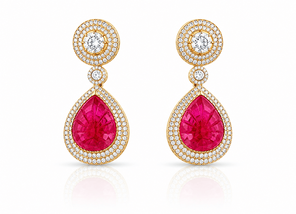 Doublet Earrings 01249 - KRISHNA'S SWETA JEWELLERY