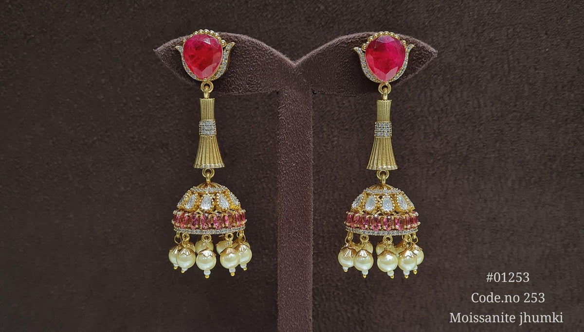Doublet Jhumki 01253 - KRISHNA'S SWETA JEWELLERY