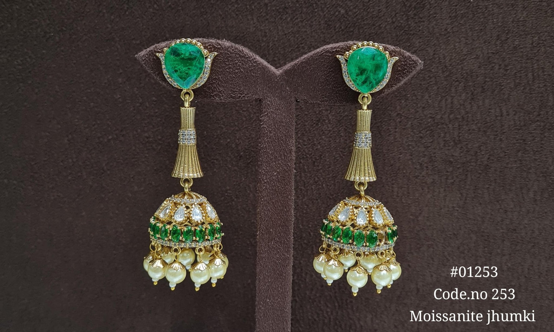 Doublet Jhumki 01253 - KRISHNA'S SWETA JEWELLERY