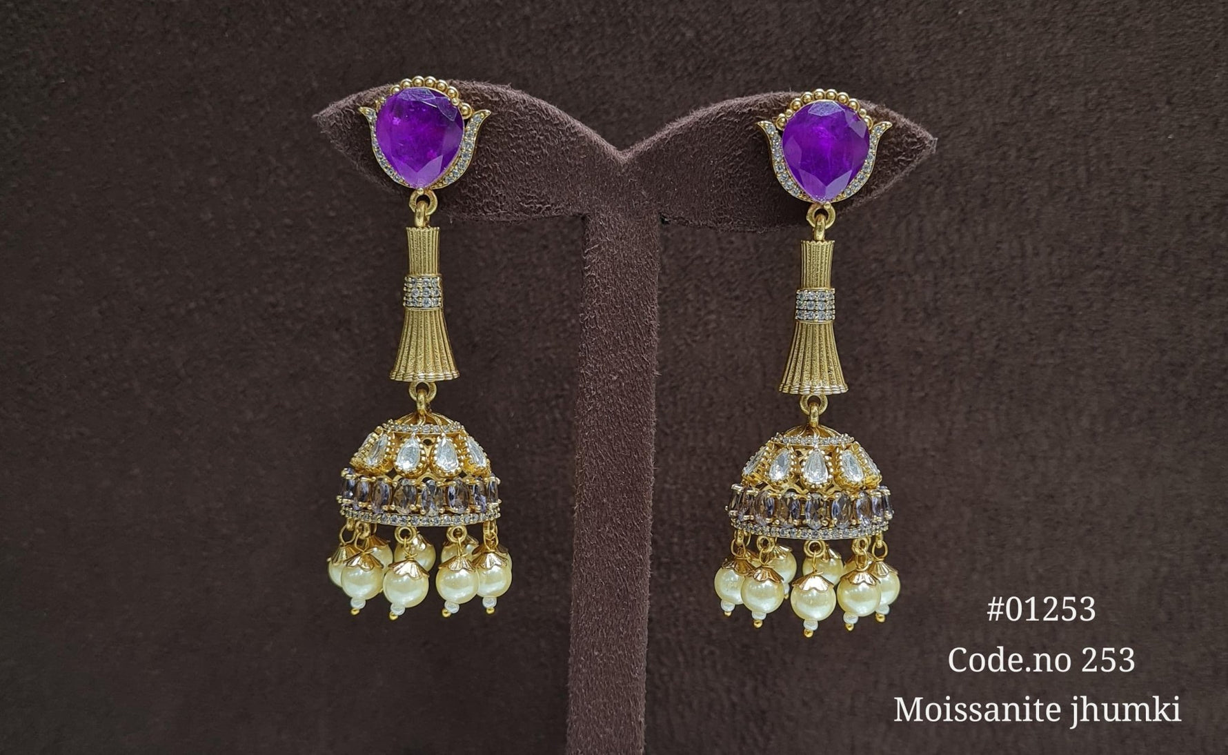 Doublet Jhumki 01253 - KRISHNA'S SWETA JEWELLERY