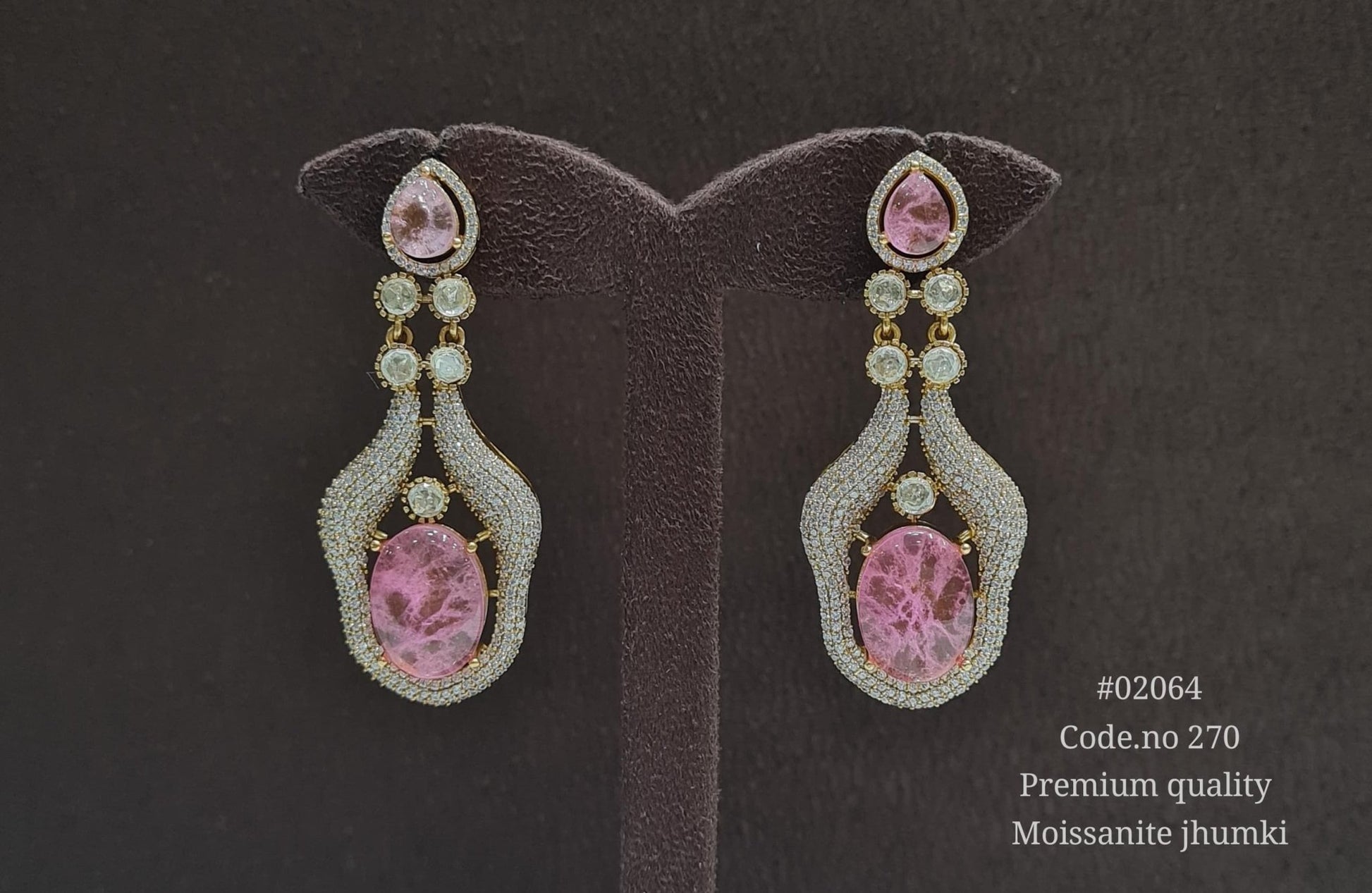 Doublet Kundan Earings 02064 - KRISHNA'S SWETA JEWELLERY