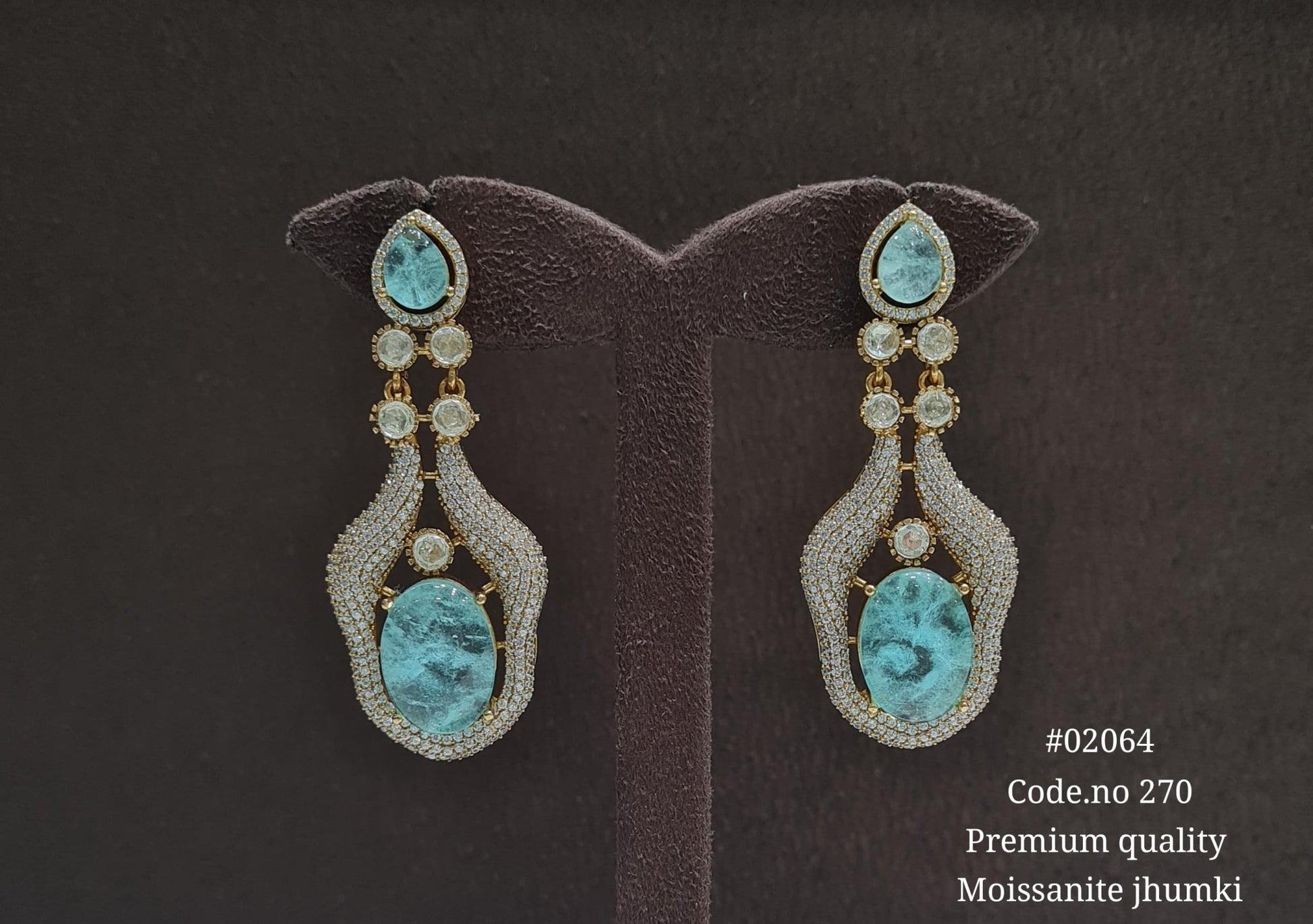 Doublet Kundan Earings 02064 - KRISHNA'S SWETA JEWELLERY