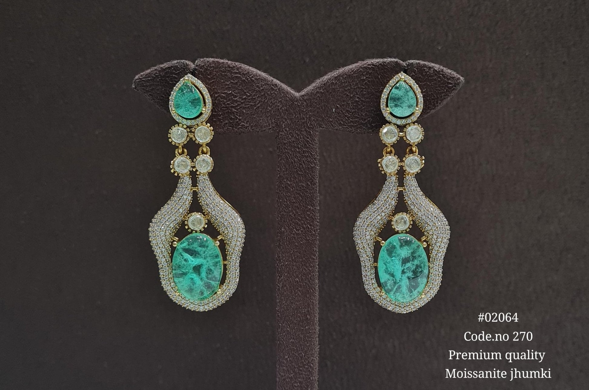 Doublet Kundan Earings 02064 - KRISHNA'S SWETA JEWELLERY