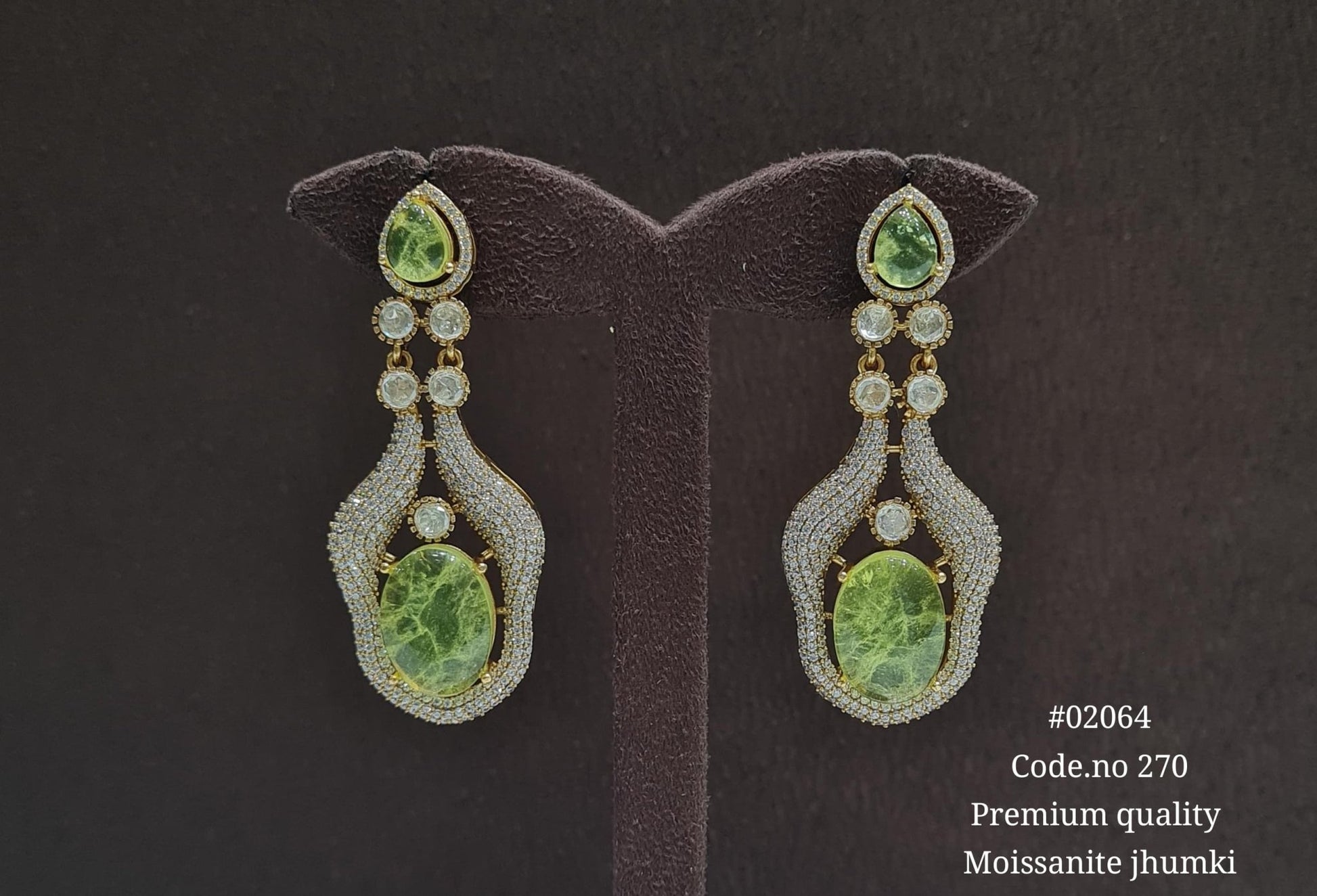 Doublet Kundan Earings 02064 - KRISHNA'S SWETA JEWELLERY