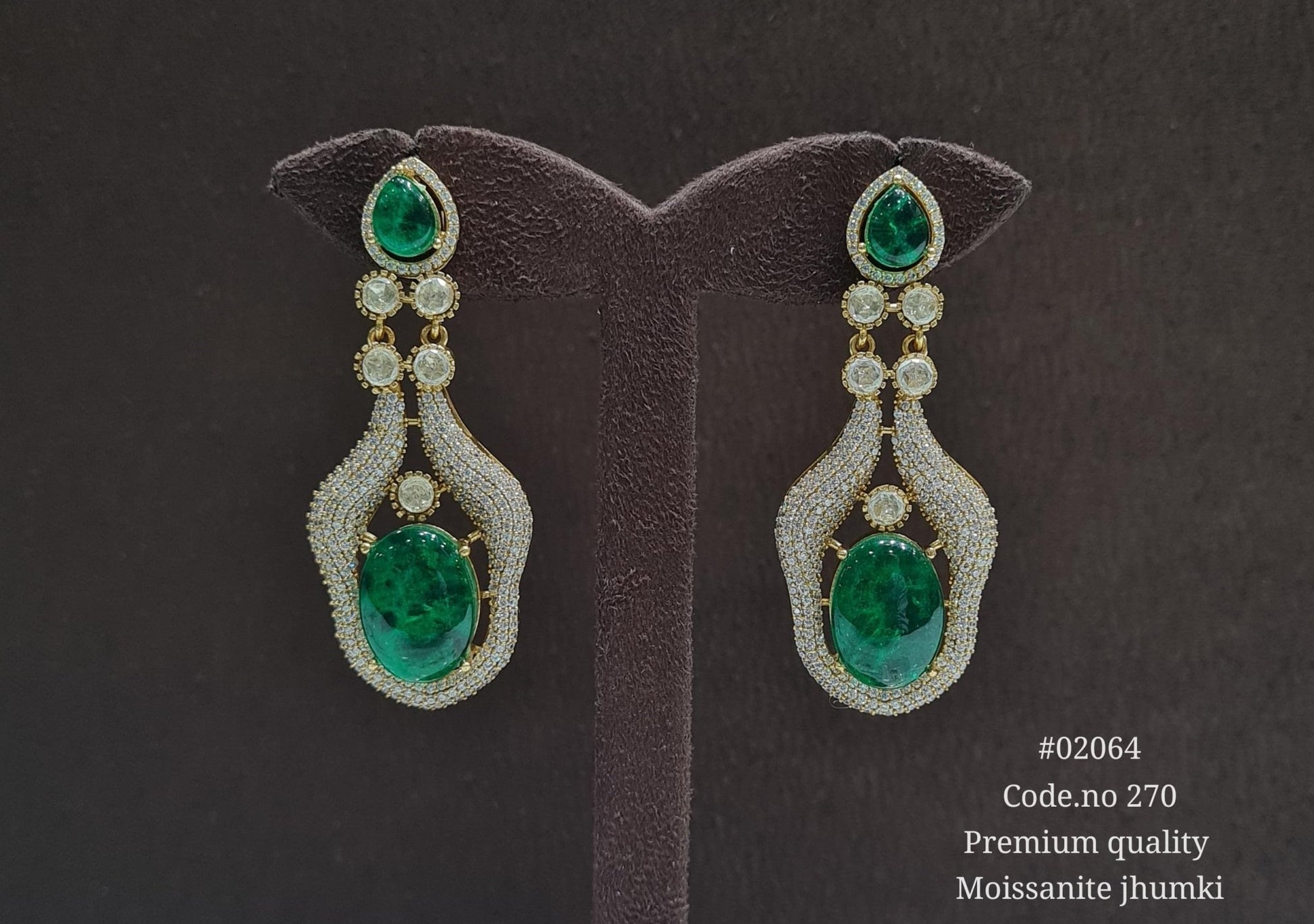 Doublet Kundan Earings 02064 - KRISHNA'S SWETA JEWELLERY