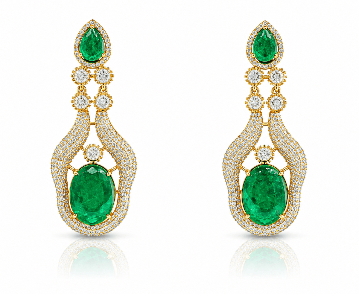 Doublet Kundan Earings 02064 - KRISHNA'S SWETA JEWELLERY