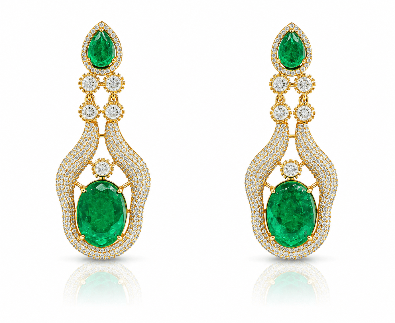 Doublet Kundan Earings 02064 - KRISHNA'S SWETA JEWELLERY