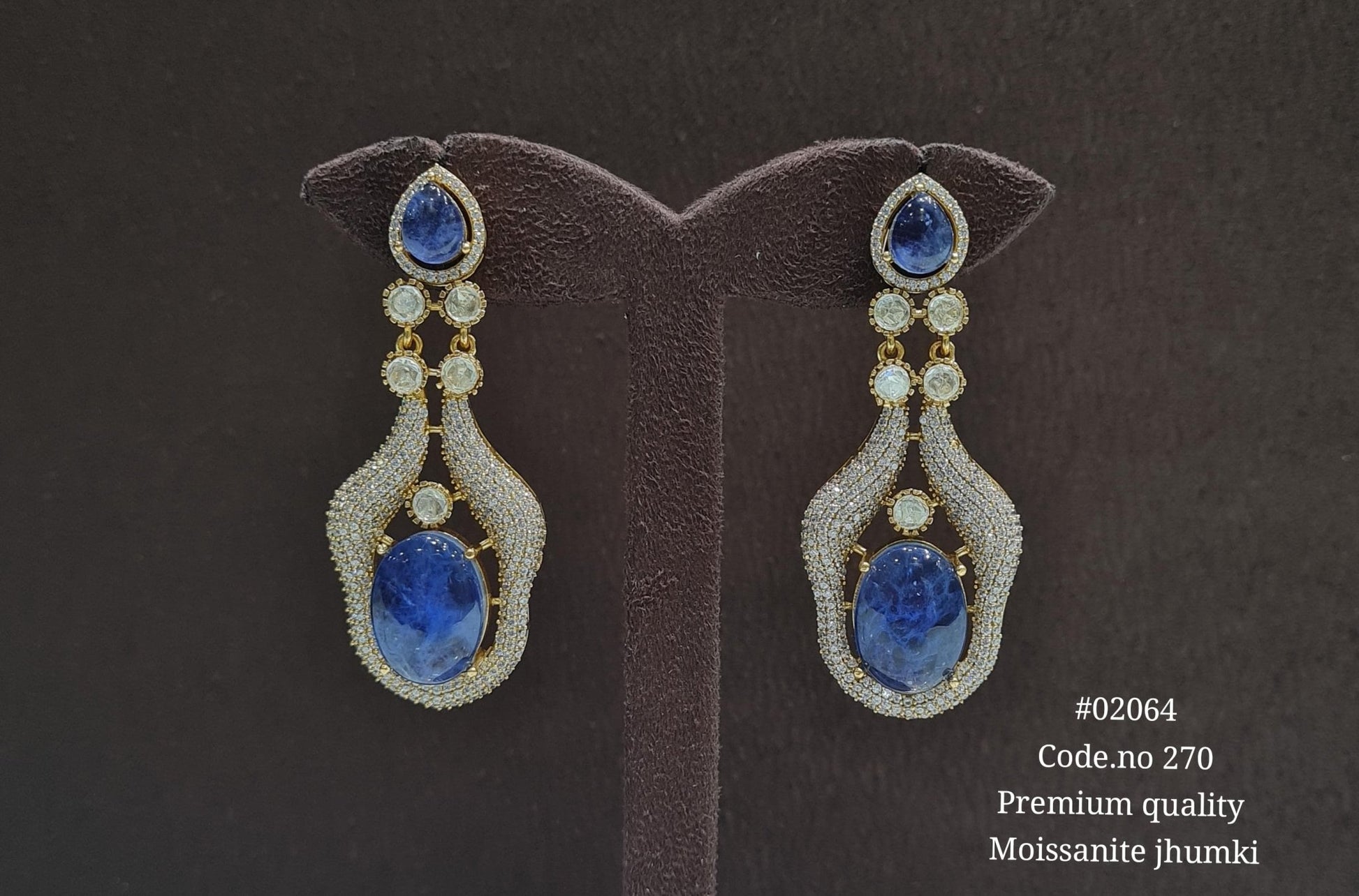 Doublet Kundan Earings 02064 - KRISHNA'S SWETA JEWELLERY