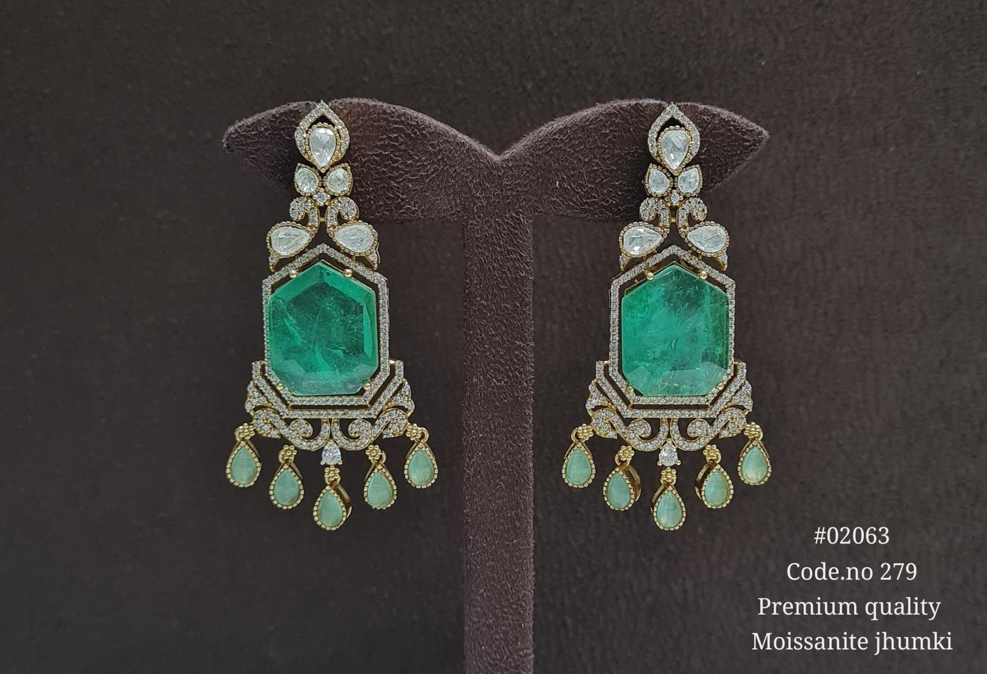 Doublet Kundan Earrings 02063 - KRISHNA'S SWETA JEWELLERY