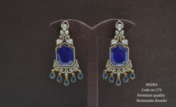 Doublet Kundan Earrings 02063 - KRISHNA'S SWETA JEWELLERY